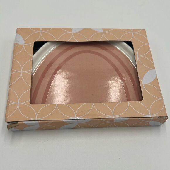 Exclusive Erin Condren Ceramic Pink Rainbow Trinket Dish Desk Accessory NIB - Picture 1 of 6